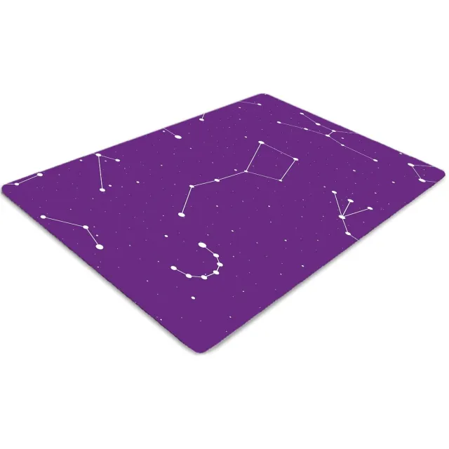 TULUP Vloerbeschermer - Sterrenhemel Bureaustoelmat - 140 x 100 cm - Paars Bureau Stoel Mat - Vloerbeschermer Bureaustoel - Vloerbeschermer Pvc - Computer Stoel Mat - Werkplekdecoraties Paars Sterrenhemel