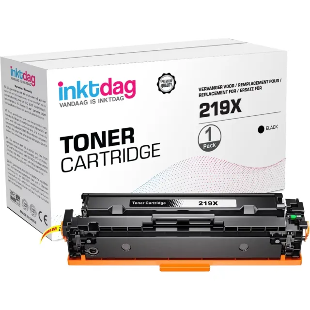 inktdag Compatibele HP 219X BK / 219X Zwart Toner Cartridge – Vervanging voor HP 219 Toner – Hoge Capaciteit – Geschikt voor HP Color Laserjet Pro MFP 3302fdwg 3302sdwg 3302fdng 3302fdw 3302sdw 3202fdn 3202dw 3302dn Zwart-W2190X-3200 pages
