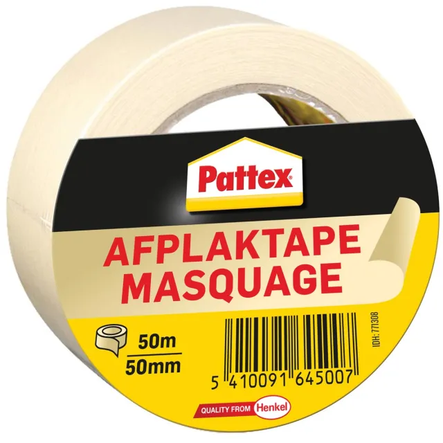 Pattex afplaktape, lengte 50 m, breedte 50 mm