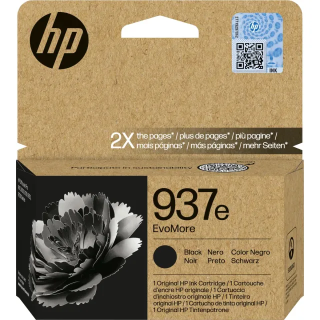 HP 937e EvoMore originele zwarte inktcartridge