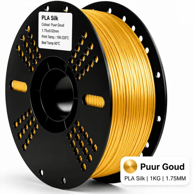 PLA Silk Filament – Puur Goud – 1.75mm – 1KG – Koppelprint