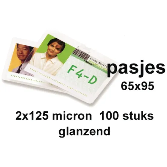 GBC Lamineerhoes GBC 65x95mm 2x125micron kaarthoes 100stuks