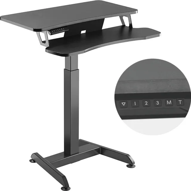Maclean Elektrisch bureau - hoogteverstelling max hoogte 122cm max 37 kg - voor werk rechtop zitten zwart