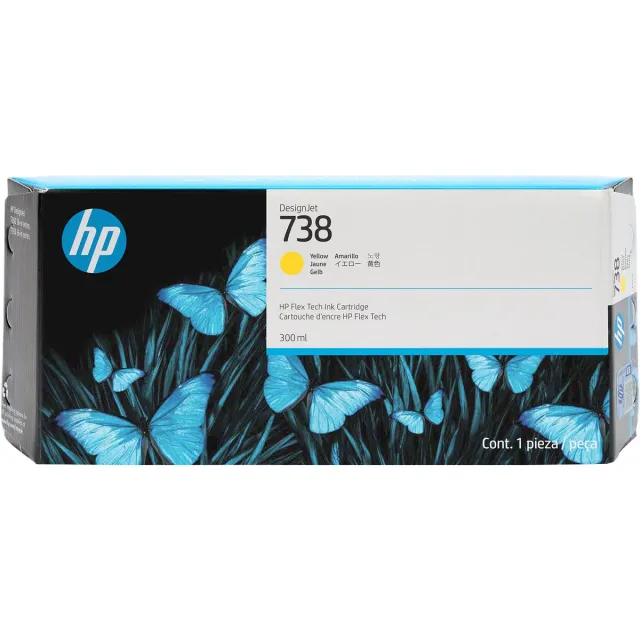 HP 738 300 ml gele inktcartridge voor DesignJet Geel