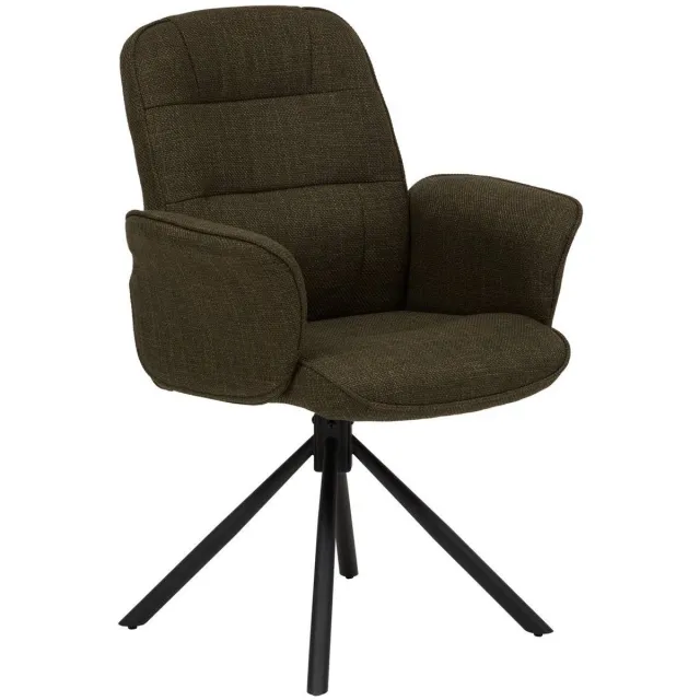Atmosphera Créateur d'intérieur® Sisco draaibare bureaustoel in kaki-groen Vert kaki