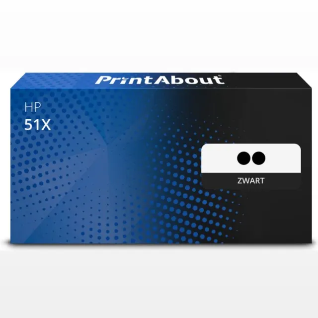 PrintAbout Alternatief voor de HP Q7551XD (nr 51XD) / Zwart / 2 Pack