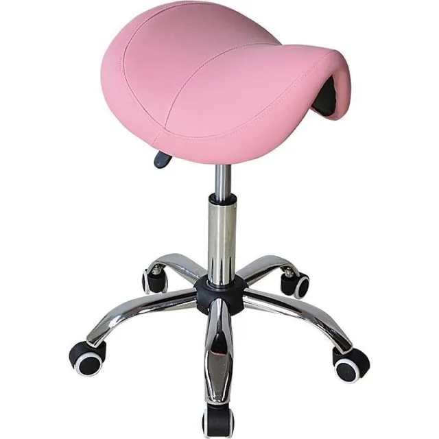 VDD Zadelkruk ergonomisch - werkkruk - kapperskruk - tabouret - hoogte instelbaar Roze