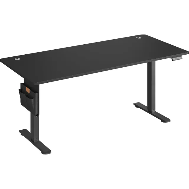 Songmics Zit Sta Bureau - Elektrisch - 180 x 80 cm - Met Geheugenfunctie en USB-C Poort Inktzwart