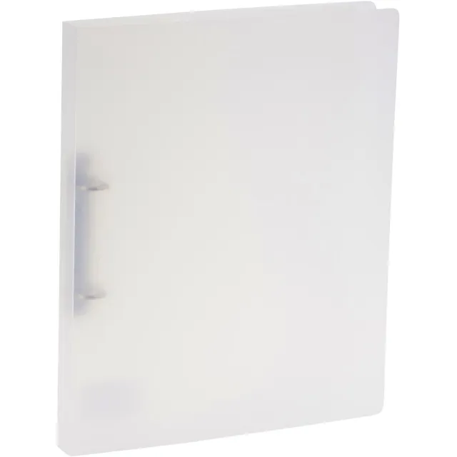 Bronyl ringmap, voor ft A4, uit PP, 2 D-ringen van 15 mm, transparant wit