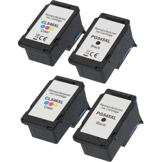 InktDL Huismerk geschikt voor Canon PG-545/CL-546 XL Inktpatronen (4X) - MG2550 - MG2950 - MX495 - TS3150 - TS3300 - TS3350 - TS3450 Multipack 4 Cartridges
