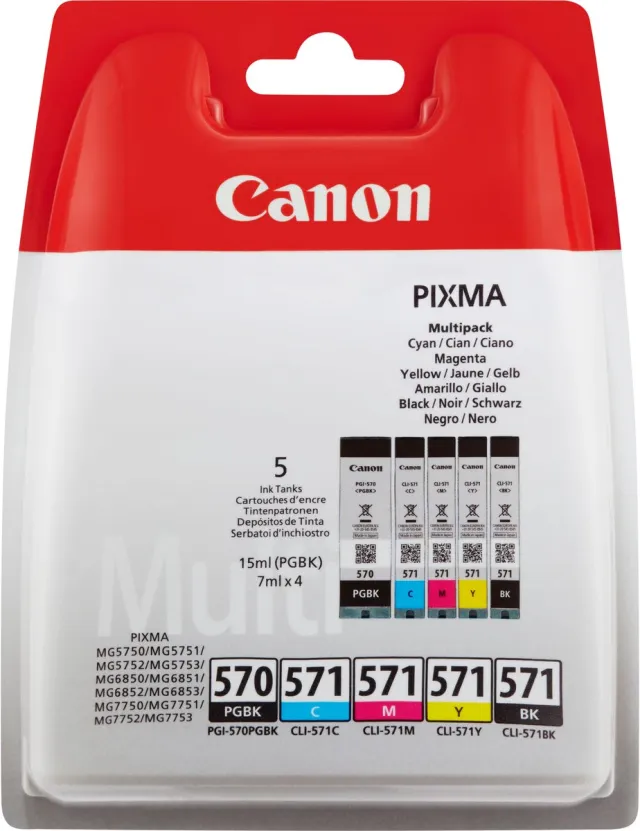 Canon PGI-570/CLI-571 - Inktcartridge / Zwart / Cyaan / Magenta / Geel Multicolor