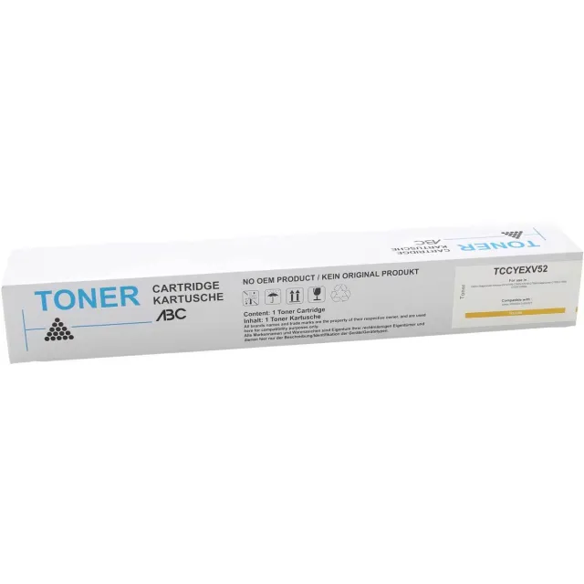 ABC huismerk Toner geschikt voor Canon C-EXV52 geel Imagerunner Advance DX C7700 C7665i C7770i C7780i Imagerunner C7500 C7565i C7570i C7580i