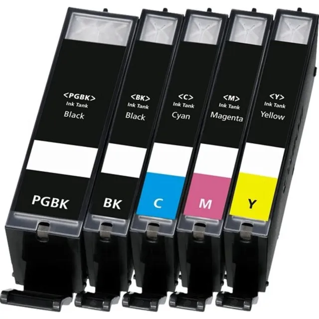 Inktkeuze CLI-571 + PGI-570 / Zwart + Alle Kleuren Set - Huismerk inktcartridge compatible met Canon PIXMA MG 7750 / Canon PIXMA MG 7751 / Canon PIXMA MG 7752 / Canon PIXMA MG 7753 / Canon Pixma TS 5050 / Canon Pixma TS 5051 / Canon Pixma TS 5053 Zwart, Cyaan, Magenta, Geel