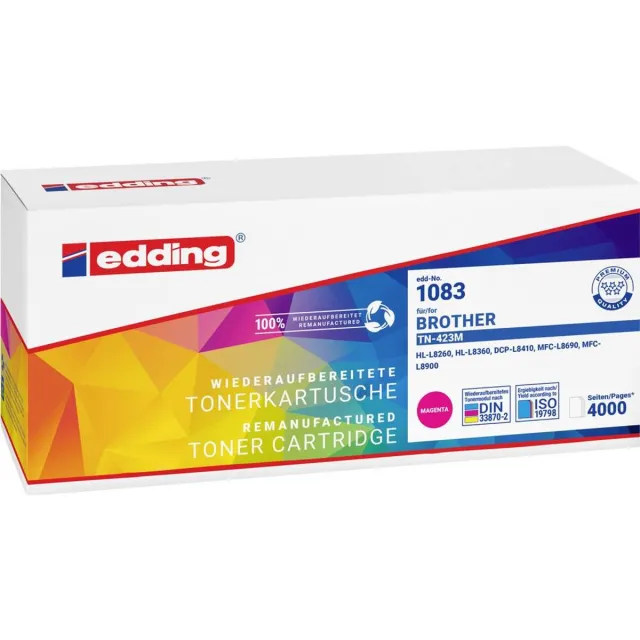 Edding Toner vervangt Brother TN-423M Compatibel Magenta 4000 bladzijden EDD-1083 18-1083