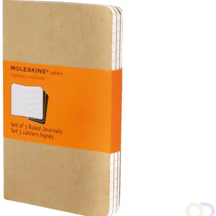 Moleskine Schrift Moleskine 90x140mm lijn 128 pagina's pocket kraft