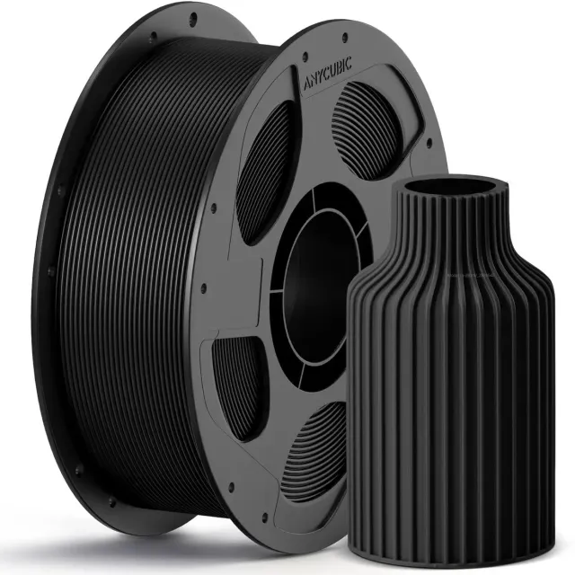 Anycubic PETG Filament Zwart 1.75mm – 1KG met Spoel – Sterk, Slagvast & Waterbestendig – Hoge Printkwaliteit 3D Printer