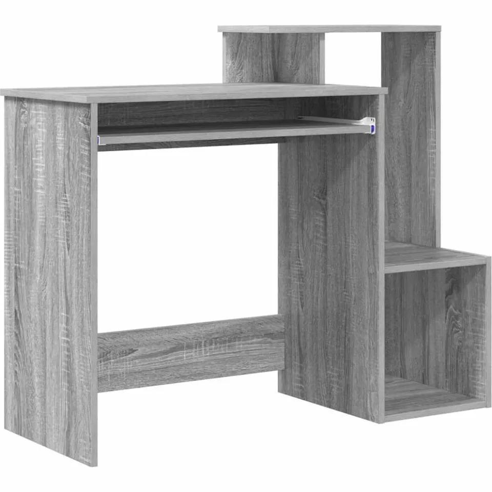 vidaXL Bureau Grijs Sonoma 106 x 41 x 88,5 cm Bewerkt hout