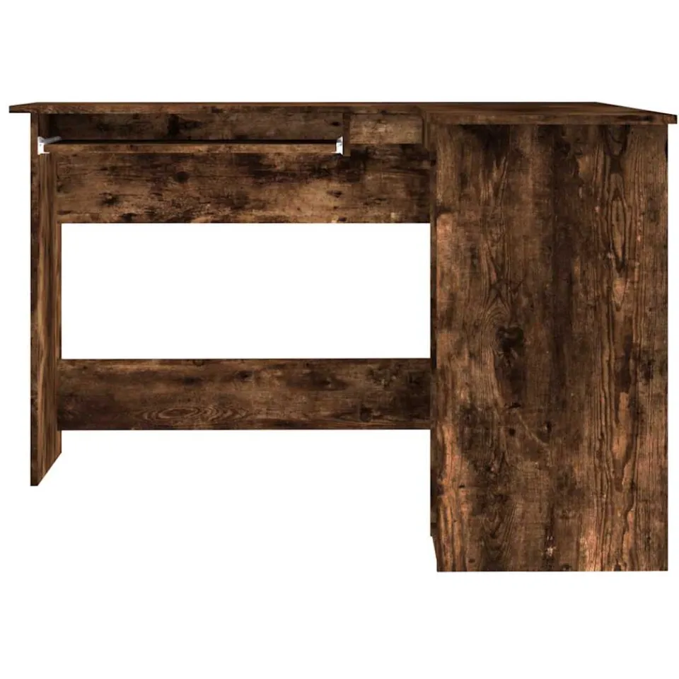 vidaXL Hoekbureau 120x140x75 cm bewerkt hout gerookt eikenkleurig Bruin