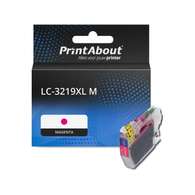 PrintAbout huismerk Inktcartridge LC-3219XL M Magenta Hoge capaciteit Geschikt voor Brother