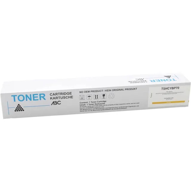 ABC huismerk toner geel geschikt voor Sharp BP-70GTYA BP-50C31 BP-50C36 BP-50C45 BP-50C55 BP-50C65 BP-70C26 BP-70C31 BP-70C36 BP-70C45 BP-70C55 BP-70C65