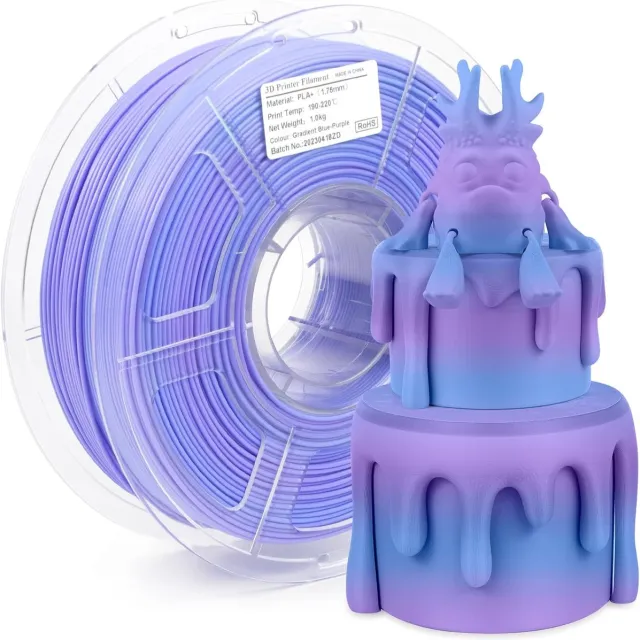 iSANMATE Mat PLA-filament 1 - 75 mm - mat regenboog-PLA-filament 1 kg - spoel - maatnauwkeurigheid +- 0 - 03 mm - compatibel met de meeste 3D-FDM-printers