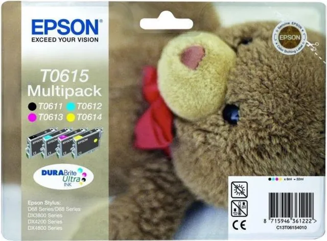 Epson inktcartridge T0615, 250 pagina's, 4 kleuren Multi colour