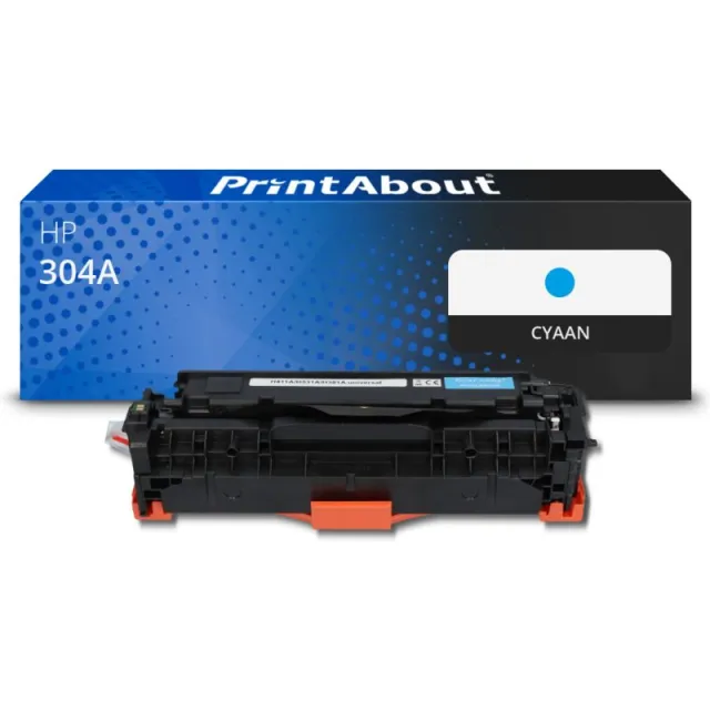 PrintAbout huismerk Toner 304A (CC531A) Cyaan Geschikt voor HP