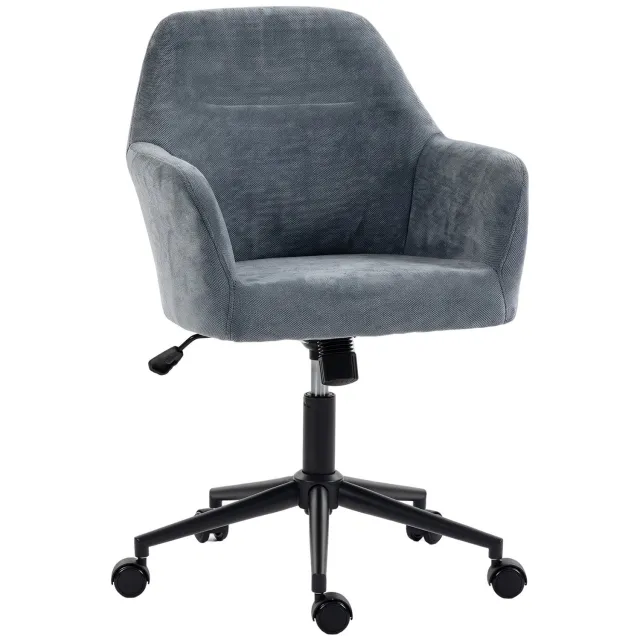 Homcom bureaustoel-chenille-57 x 57 x 93 cm-blauw