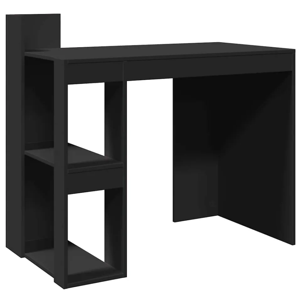 vidaXL Bureau 103,5x56,5x94 cm bewerkt hout zwart