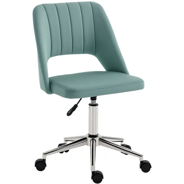 Lunpog Ademende Bureaustoel met Rollen & 360° Draaibaar - Hoogteverstelbaar - Groen - 49x60x79-91cm