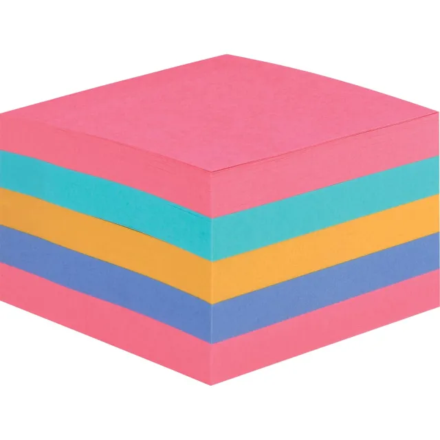Post-it Super Sticky Notes kubus, 440 vel, ft 76 x 76 mm, geassorteerde regenboogkleuren blauw