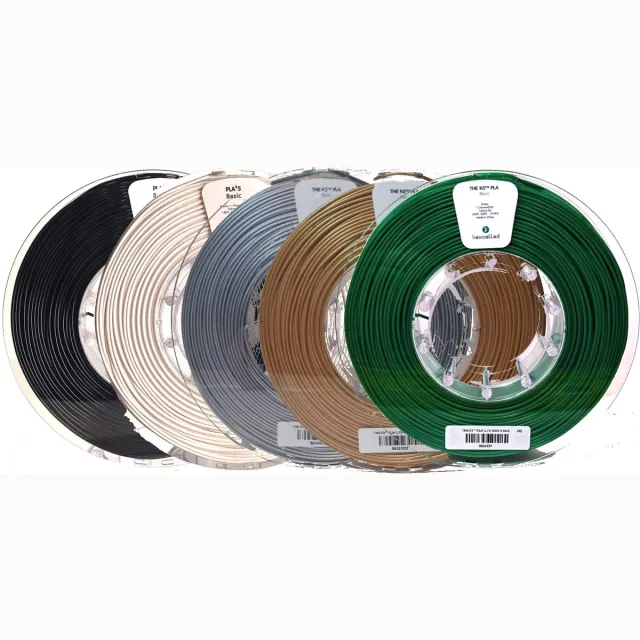 kexcelled PLA Combideal - 5 x 500g (2,5kg) - Zwart, Wit, Zilver, Goud, Groen - 1.75mm ZOMERWEER ANNBIEDING!! Zwart+Wit+Zilver+Goud+Groen - PLA K5 2,5kg