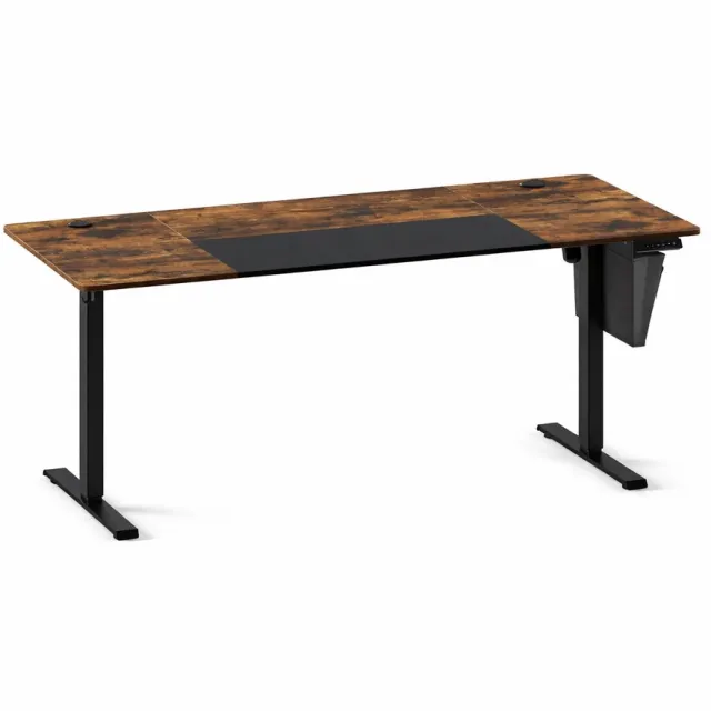 Sello! elektrisch verstelbaar bureau – sta zit bureau – hoogte verstelbaar– geheugen – hoogte 72–120 cm – 70x160 – bruin – zwart bruin hout