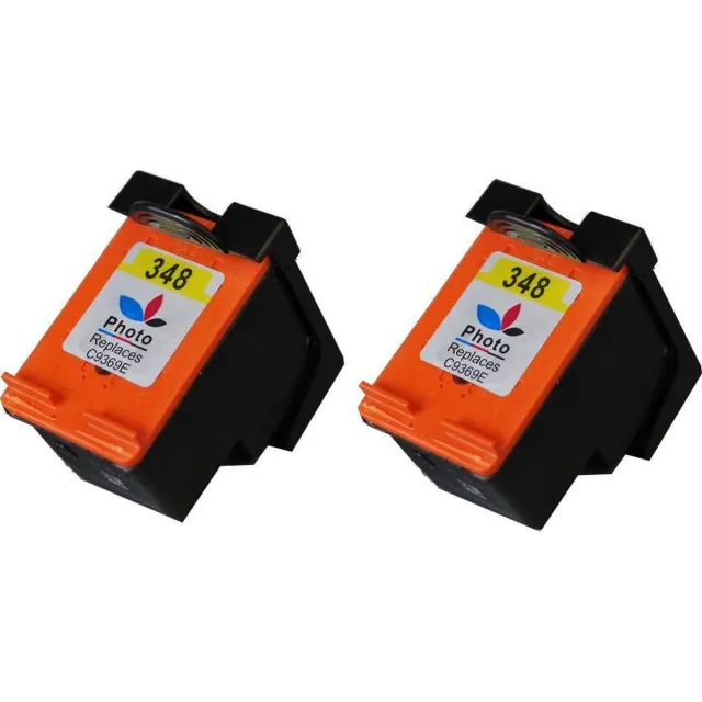 KATRIZ huismerk ink HP348 Foto kleuren | voor HP DeskJet Series DeskJet 460c/460cb/460wbt/5440/5740/DeskJet 5745/5940/6520/6540 | Met chip | 2 stuks