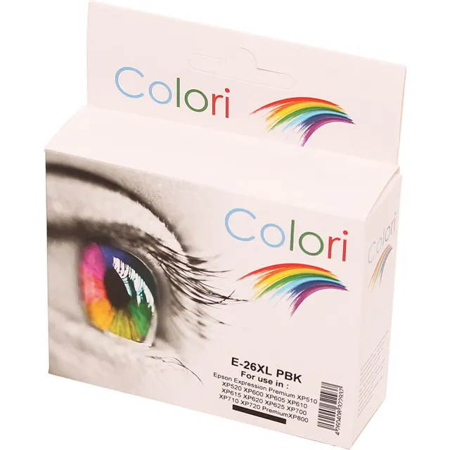 Colori huismerk inkt cartridge geschikt voor Epson 26XL Foto Zwart voor Expression Premium XP-510 XP-520 XP-600