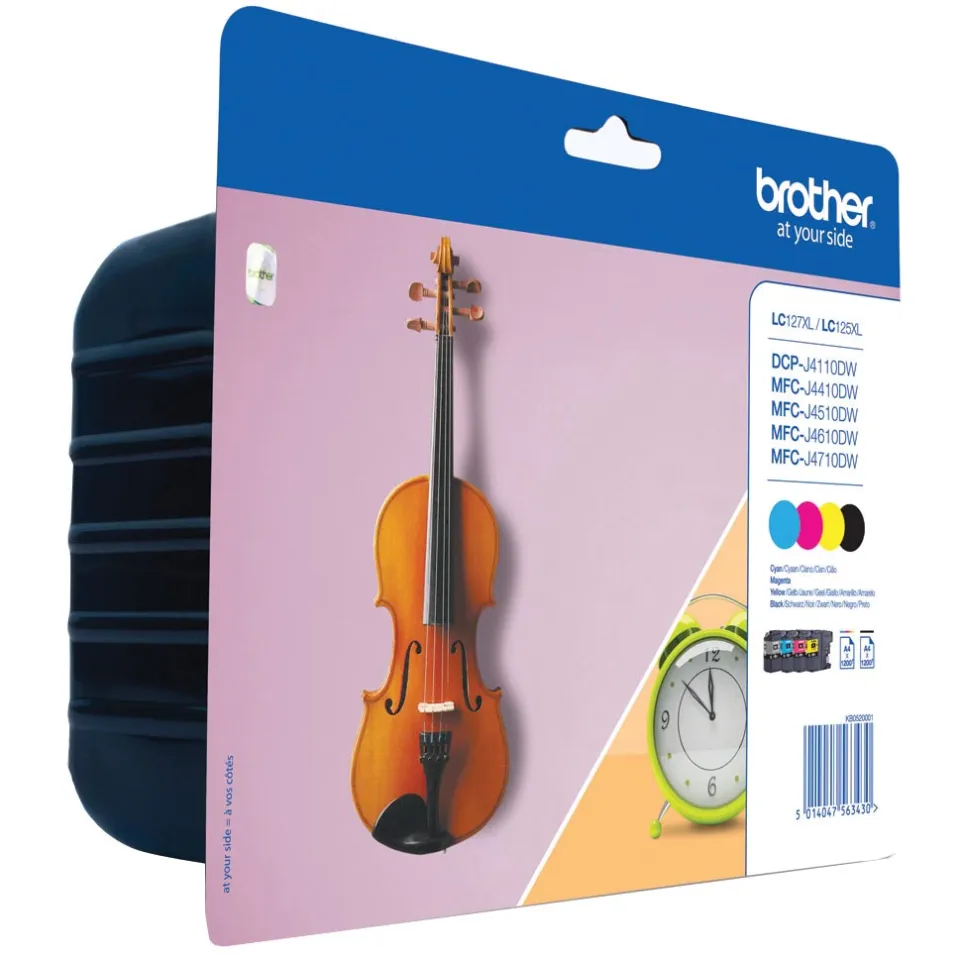 Brother inktcartridge, 1.200 pagina's, OEM LC-127XLVALBP, 4 kleuren
