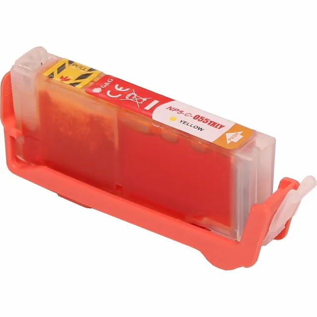 ABC huismerk inkt cartridge geschikt voor Canon CLI-551XL geel voor Pixma IP-7220 IP-7240 IP-7250 IP-8750 IX6850 MG5450 MG5550 MG5650 MG5655 MG6350 MG6400 MG6420 MG6450 MG6650 MG7150 MG7550 MX725 MX925