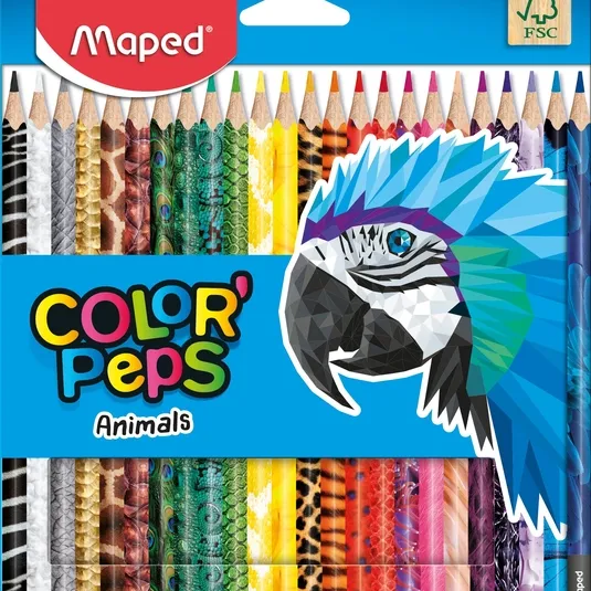 Maped Kleurpotlood Maped Color'Peps Animals set à 24 kleuren
