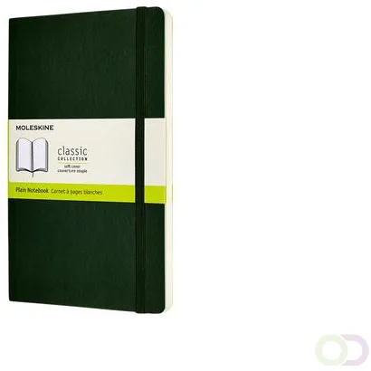 Moleskine Notitieboek Moleskine large 130x210mm blanco soft cover myrtle green