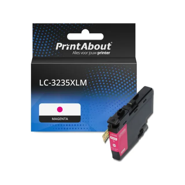 PrintAbout huismerk Inktcartridge LC-3235XLM Magenta Hoge capaciteit Geschikt voor Brother