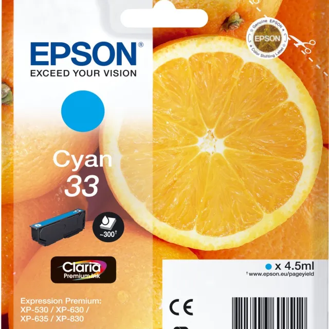 Epson 33 - Inktcartridge / Cyaan blauw