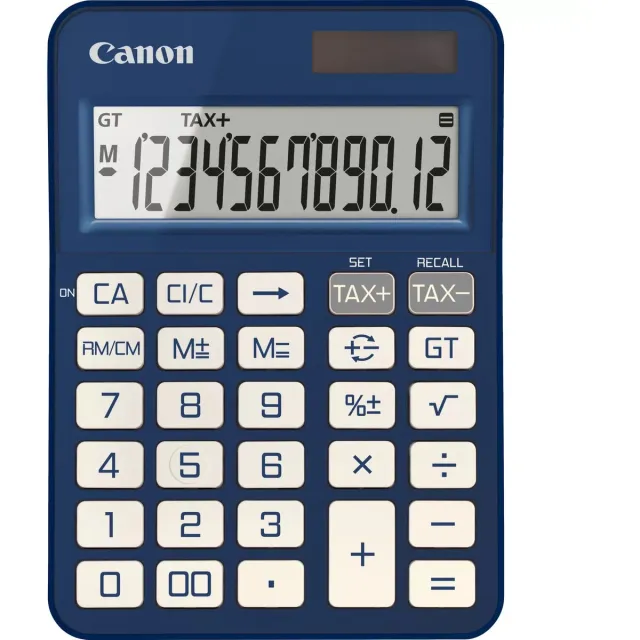 Canon Elektronische Kantoorrekenmachine Ks125Kb Bl Voor School En Kantoor, Blauw