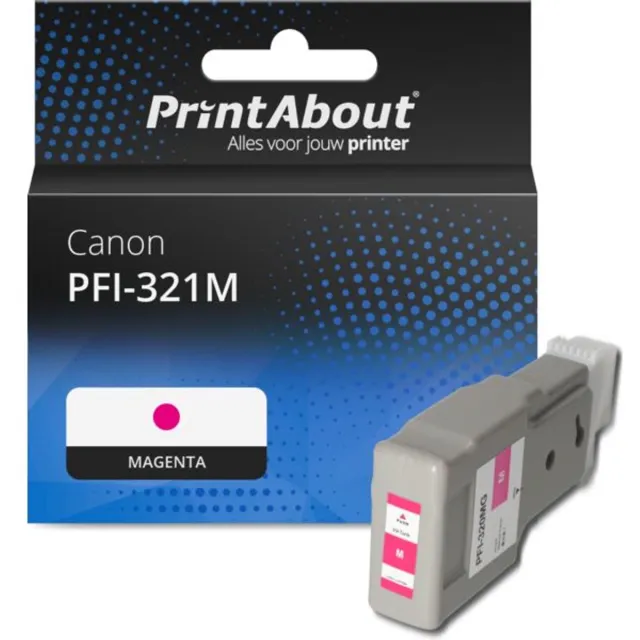 PrintAbout Huismerk Canon PFI-320M Inktcartridge Magenta Hoge capaciteit