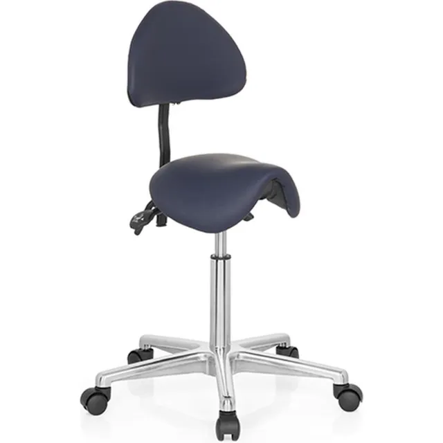 hjh office Kruk / Draaikruk / Werkstoel / Zadel TOP WORK 20 Kunstleer blauw hjh OFFICE
