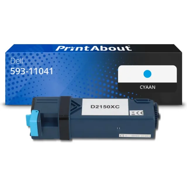 PrintAbout huismerk Toner 593-11041 (769T5) Cyaan Geschikt voor Dell