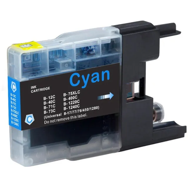 Inktkenners Cartridge Geschikt voor Brother LC-1220 / LC-1240 XL | 1x Cyaan Geschikt Voor Brother MFC J625DW - MFC J430W - DCP J925W - DCP J725W