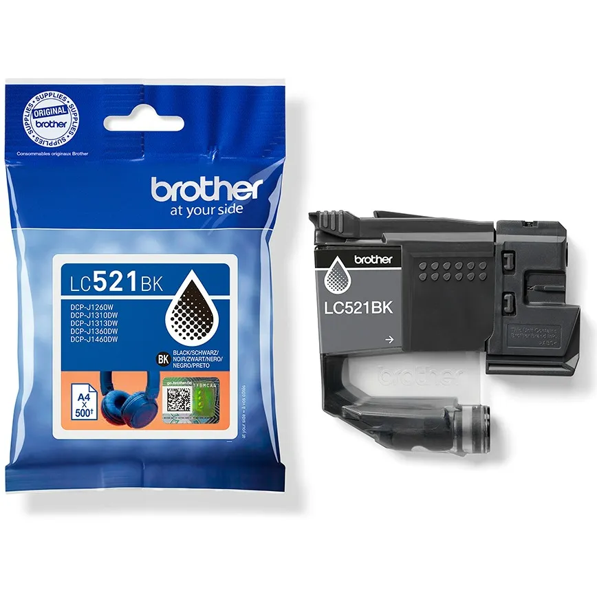 Brother LC-521BK inktcartridge zwart, foto 2