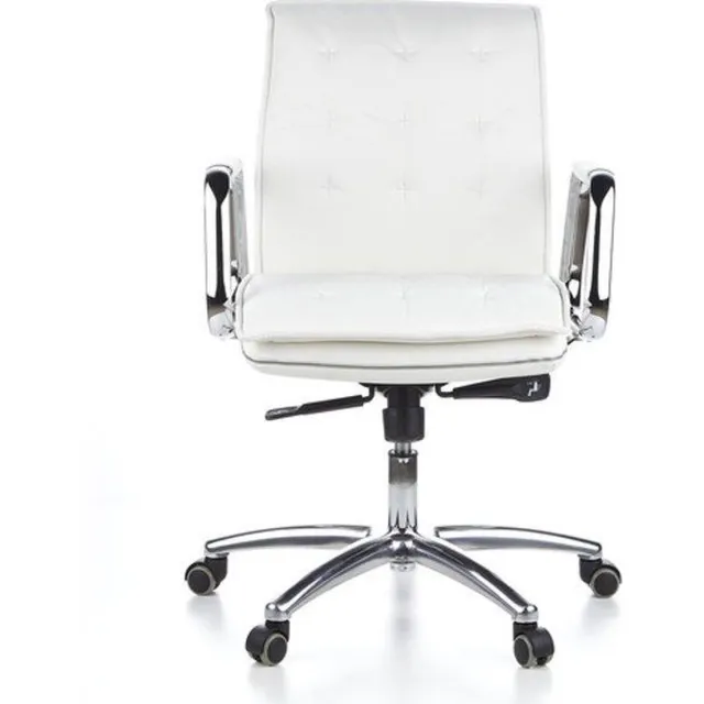 hjh office Villa 10 - Bureaustoel - Nappaleder - Ivoor