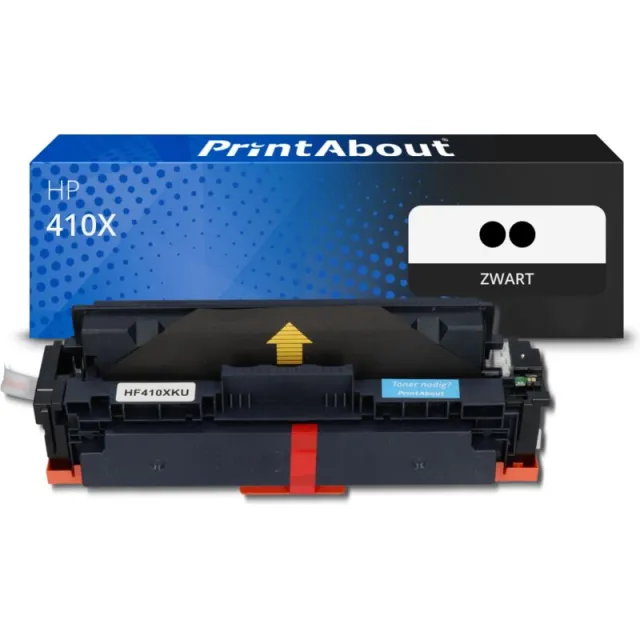 PrintAbout huismerk Toner 410X (CF410XD) Zwart Multipack Hoge capaciteit Geschikt voor HP