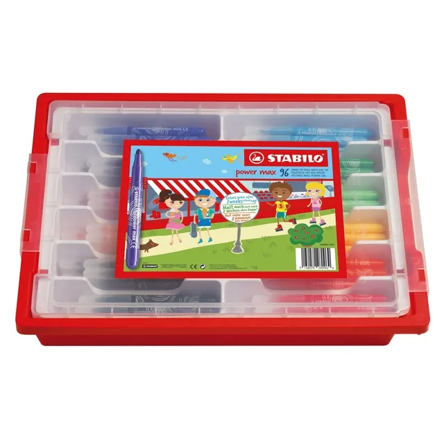 Stabilo Viltstift STABILO power Max 980 XL assorti classpack à 96 stuks